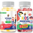 SUNNY SAM Μαγνήσιο Gummies για παιδιά και βιταμίνη D3 K2 Gummies 5000 IU.
