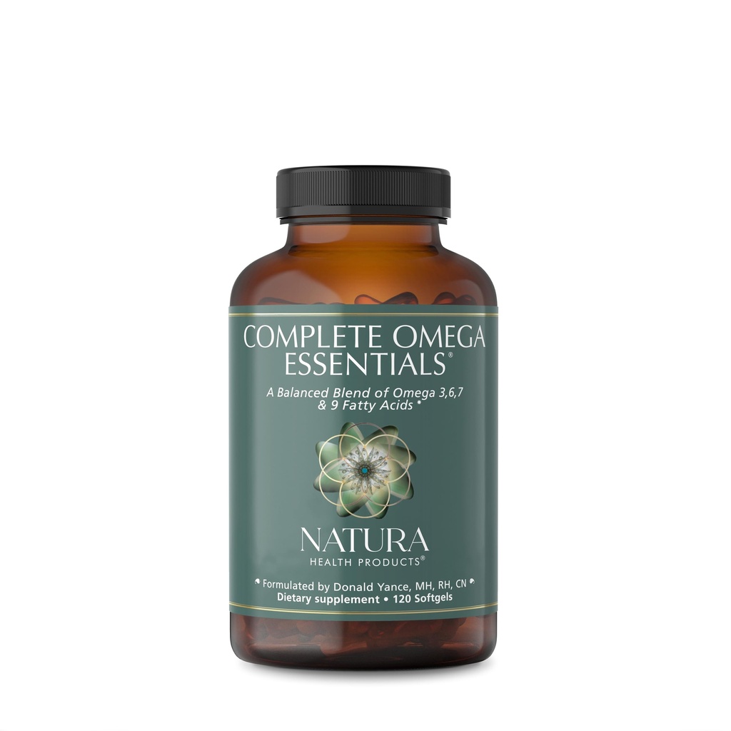 Natura Health Products Complete Omega Essentials Supplement - Ισορροπημένο μείγμα Ωμέγα 3, 6, 7, & 9 Λιπαρά Οξέα - Διαθέτει συμπυκνωμένο ιχθυέλαιο, Έλαιο Σπέρματος, Sea Buckthorn Berry (120 softgels)