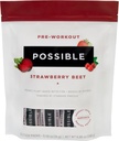 Beet Pre-Workout - Φράουλα Beet Flavor - Ατομική Wrapped εξυπηρετήσεις - Περιέχει B-Vitamins και Πράσινο Τσάι Caffeine Extract - Πηγή Νιτρωδών - 1 τσάντα, 20 Stick συσκευασίες