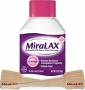 MiraLAX Laxative Powder, Gentle Constipation Relief for Adults, Αποσκληρυντής Σκαφών με PEG 3350, Μη διεγερτικό Laxative, No Harsh Effects, Περιλαμβάνει Stirrer, 14 Δόση