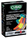 CURAD Performance Series IRONMAN Αντιβακτηριακά συγκροτήματα, Extreme Hold Adhesive Technology, Finger & Knuckle Banges, Ευέλικτο ύφασμα, Ποικιλία πακέτο με διάφορα μεγέθη & χρώματα, 20 Count