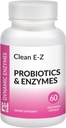 Clean E-Z Candida - Microflora Gut Balance, Candida Cleanse, Digestion of Yeast Cell Walls, Probiotics & Digestive Enzymes, Gut Flora Health | 60 Count