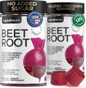 Beets for High Blood Pressure 120 Pcs (2 Pack) - Beet Root Chews with Pomegranate Juice Powder - Nitric Oxide Gummies for Energy, Cardio Health - Gummy Supplement for Men and Women - Sugar Free