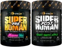 ALPHA LION Superhuman Pre Workout Powder & Post Workout Recovery Bundle (Miami Vice & Gainy Smith Apple)