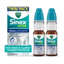 Vicks Sinex SEVERE Αλλεργία & ρινικός ρινικός ψεκασμός, Original Ultra Fine Mist, αποσυμφορητική ιατρική, ανακούφιση από Nasνική συμφόρηση λόγω του κρυολογήματος ή της αλλεργίας, Sinus Pressure Relief, 265 Sprays x 2