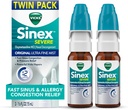 Vicks Sinex SEVERE Allergy & Sinus Nasal Spray, Original Ultra Fine Mist, Decongestant Medicine, Relief from Nasal Congestion due to Cold or Allergy, Sinus Pressure Relief, 265 Sprays x 2
