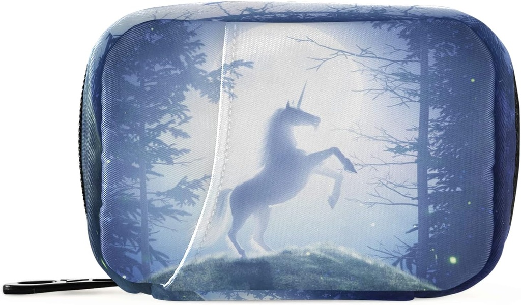 Fairy Unicorn Pill Box 7 Day Pill Υπόθεση Travel Pill Τσάντα Organizer με Zipper Φορητή Εβδομαδιαία περίπτωση Συμπαγές μέγεθος για τον κάτοχο συμπλήρωμα βιταμίνης