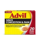 Advil Sinus Confusion and Pain, Sinus Relief Medicine, Pain Reliever και Fever Reducer με Ibuprofen και Phenylefrine HCl - 20 Επικαλυμμένα δισκία