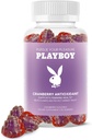 Playboy - Feminine Health Cranberry Antioxidant Gummies for Women (60 Count - Cranberry) Antioxidant Πλούσιο για να καθαρίσει & να προστατεύσει την ούρα Φυλλαδική Υγεία, Κολπική Οδοντόκρεμα και Ph Ισορροπία - Μη ΓΤΟ, Vegan Gummy