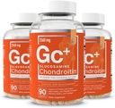 Essential Elements Glucosamine Chondroitin MSM Boswellia Serrata Hyaluronic Acid Supplement Joint Support Antioxidant Supplement for Flexibility - 270 Capsules (3 Pack)