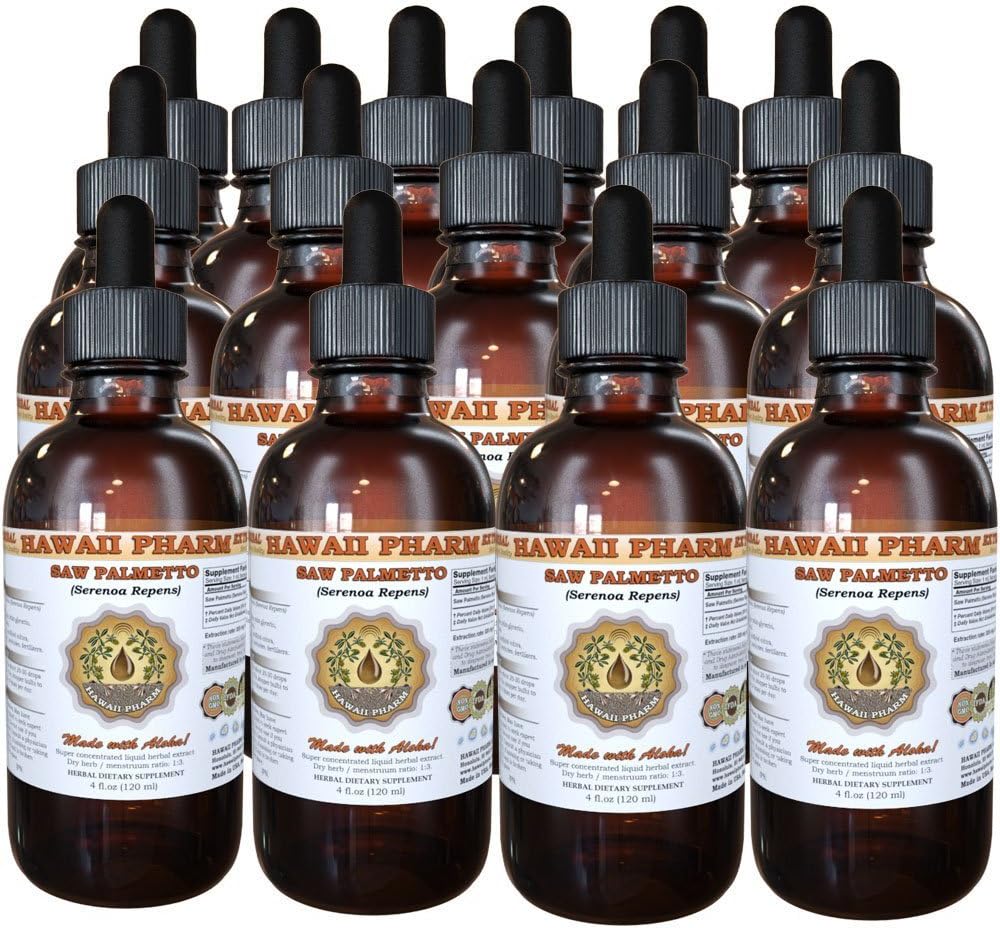 Saw Palmetto Liquid Extract, Organic Saw Palmetto (Serenoa Repens) Βάμμα, συμπλήρωμα βοτάνων, Hawaii Pharm, Made in USA, 15x4 fl.oz