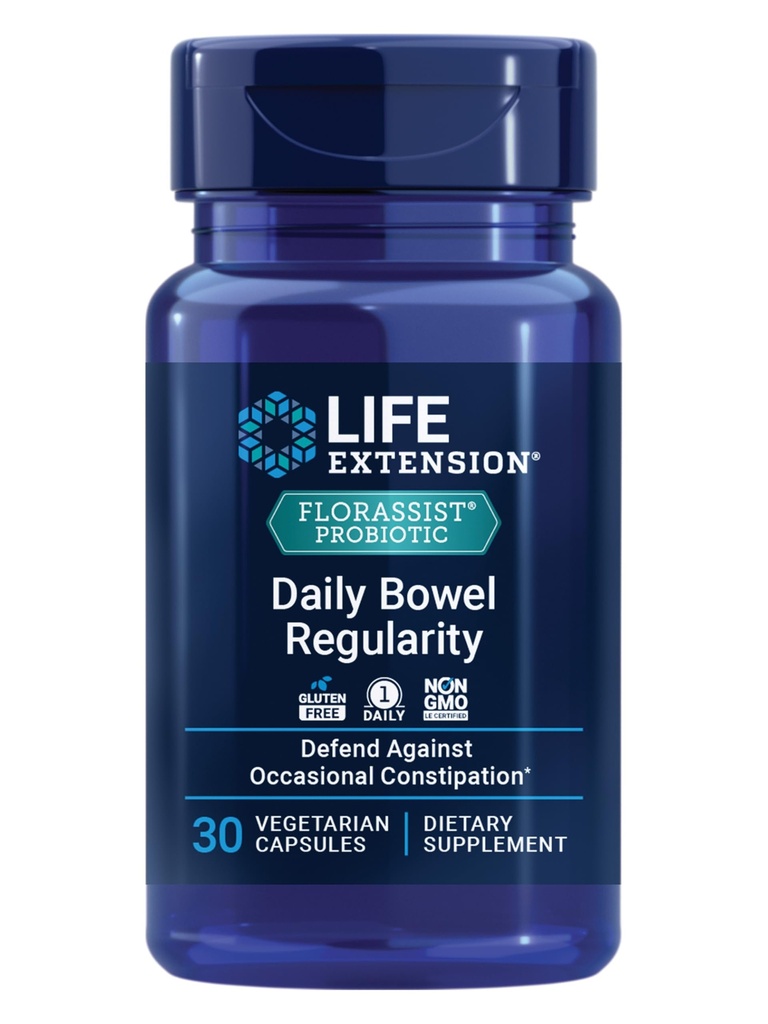 Επέκταση ζωής FLORASSIST Daily Bowel Regularity, 30 κάψουλες χορτοφάγων
