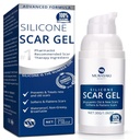 100% Silicone Scar Gel Scar Cream - Advanced Scar Gel for Surgical Scars, C-Section, Stretch Marks, Acne, Injury, Burns, Keloids, Old and New Scars 1.06oz(30g) (Maximum Strength 100% Silicone)