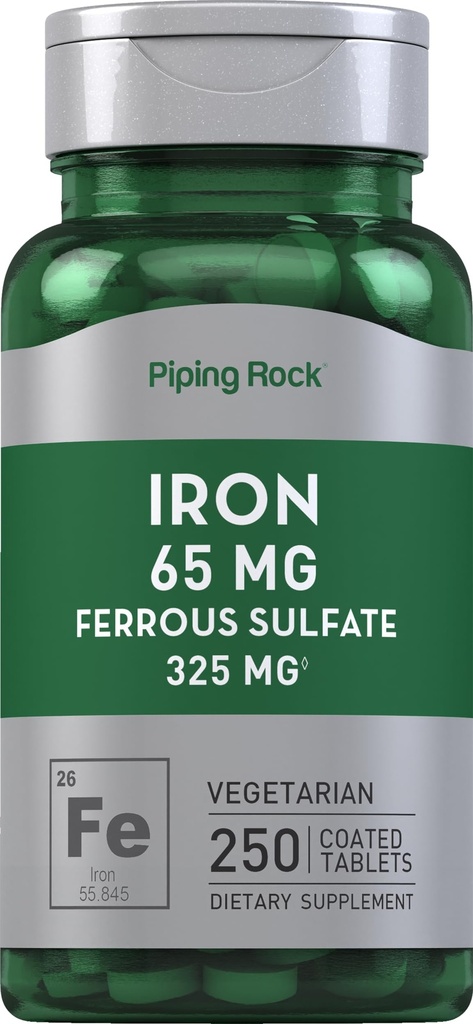 Σιδήρου Piping Rock Ferrous Sulfate 65 mg 