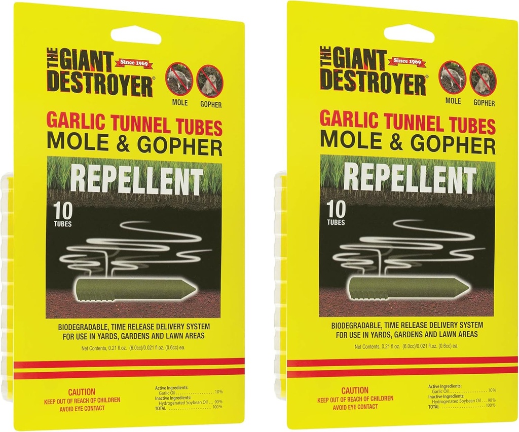 Σωλήνες σήραγγας σκόρδων για Moles & Gophers (20 Σωλήνες)