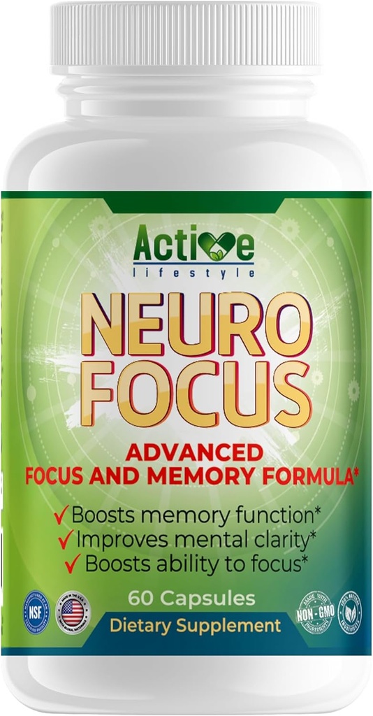Neuro Focus Nootropic Brain Supplement for Men & Women: Memory, Clarity & Focus 