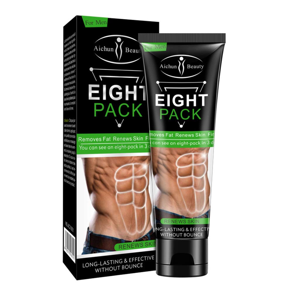 AICHUN BEAUTY οκτώ πακέτο για τους άνδρες Ισχυρό WAist Manly Torso Smooth Lines Press Fitness Belly καίγοντας λίπος μυών Αφαιρέστε Renews Skin Βάρος Απώλεια κρέμα αδυνατίσματος 80g