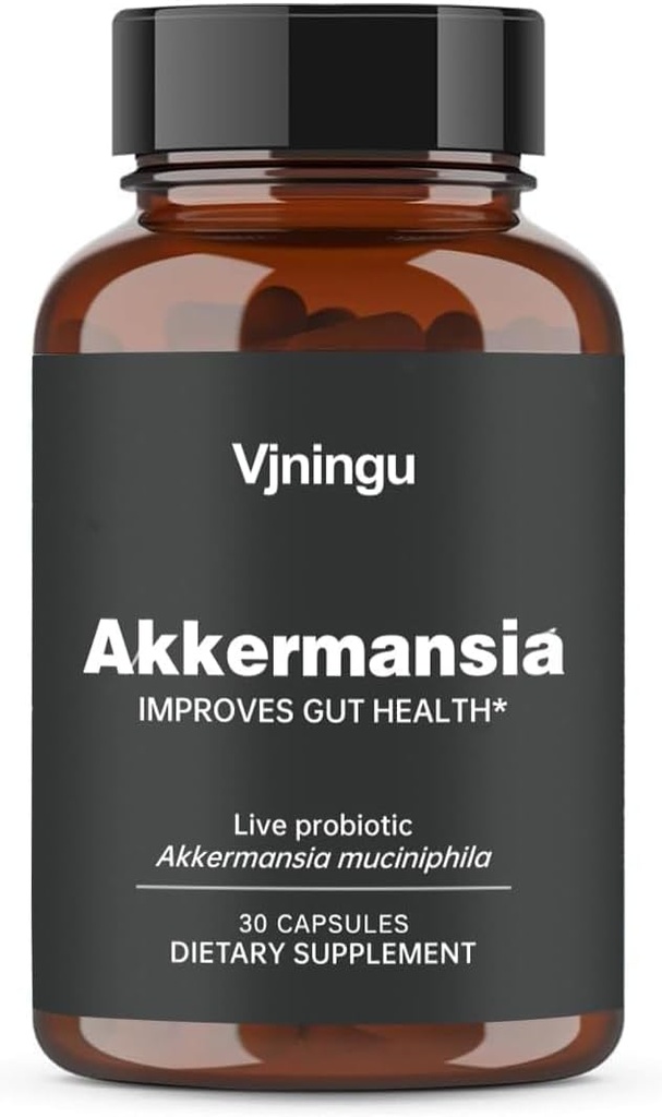 Akkermansia Probiotic με προβιοτικές ίνες, αυξάνει την παραγωγή GLP-1, τρίτο μέρος δοκιμαστεί, 100M AFU Live Strain για την υγεία των ούρων για τους ανθρώπους (2024New, 30 Capsules, 1Pack)