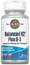 KAL Balanced K2 Plus D-3 δισκία, 100 mcg, 60 Count
