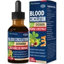 Κυκλοφορία του αίματος Horse Chestnut Extract Liquid Drops, Castaño de Indias y Diosmina para la Circulacion y Varices, Nitric Oxide Supplement for Blood Flow, Pressure & Heart Health.2 oz