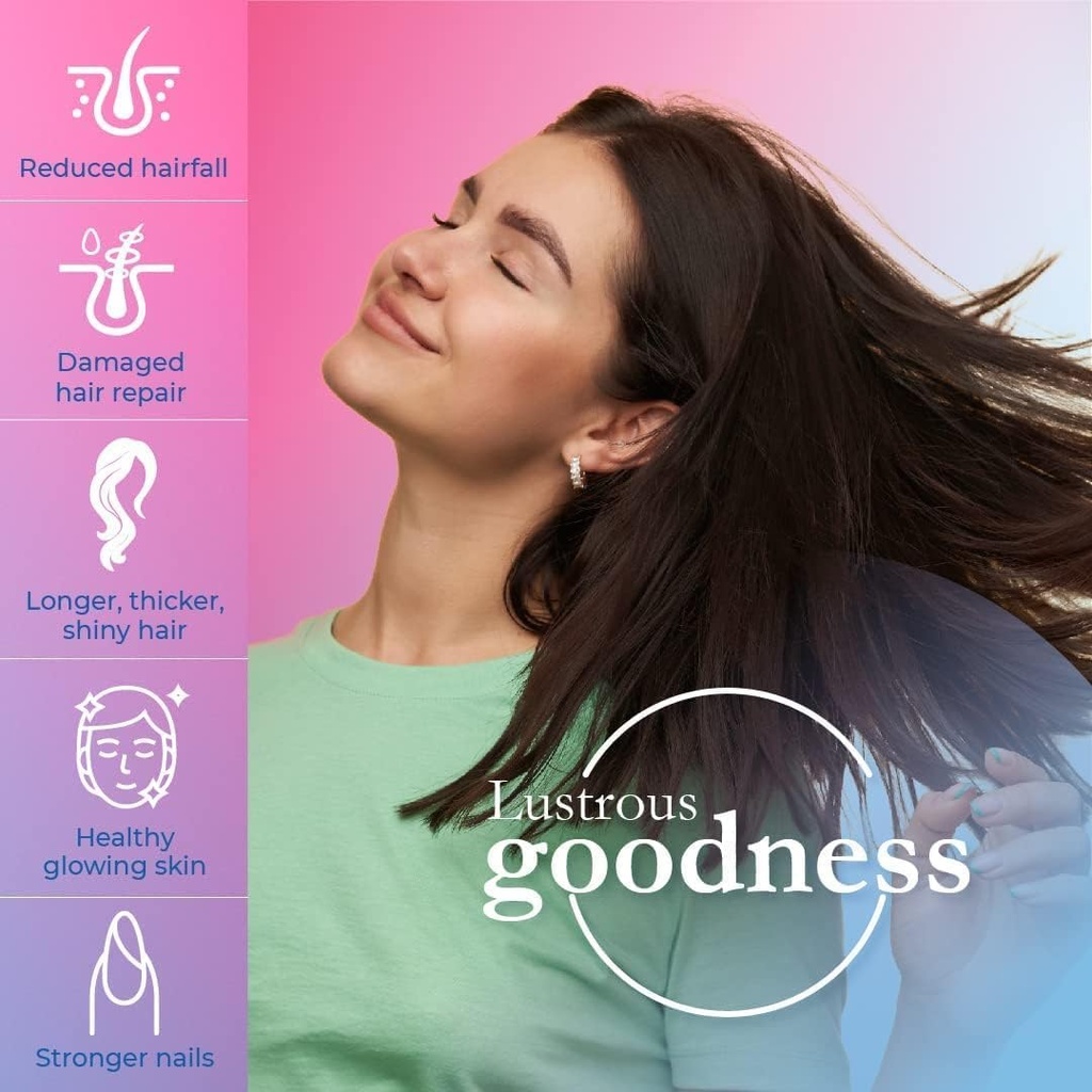 Biotin Tablets for Hair, Skin and Nails | Biotin Vitamin B7 Tablets for Men and Women | Hair Vitamin for Hair Growth | No Side Effects (60 Tablets)