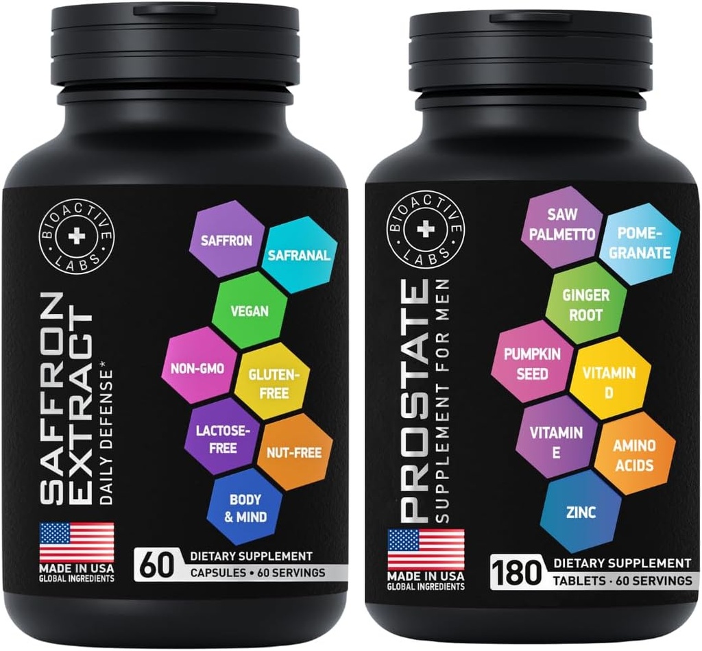 Συμπληρώματα Prostate με Saw Palmetto και Pure Saffron Extract κάψουλες Ανδρική υποστήριξη υγείας