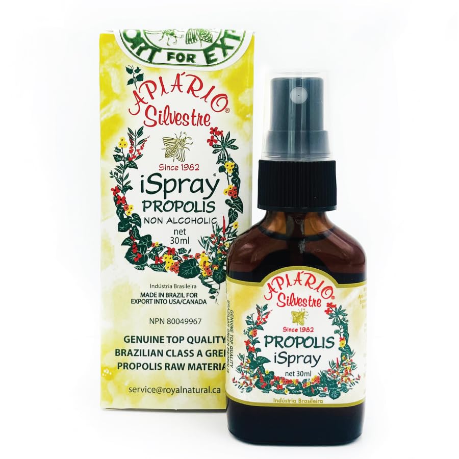 Γενόσημο Apiario Silvestre Brazilian Green Bee Propolis Spray Glycolic Extract 30ml (1 μπουκάλι) -Μη αλκοολούχο, χωρίς κερί, Χωρίς ζάχαρη
