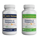VITASUPPORTMD - Vein και Lymphatic Formula Bundle, Diosmin Hesperidin 1000 mg, 2x60 κάψουλες, MPFF Complex για την κυκλοφορία, Lympastic και Vein Support