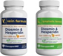 VITASUPPORTMD - Vein και Lymphatic Formula Bundle, Diosmin Hesperidin 1000 mg, 2x60 κάψουλες, MPFF Complex για την κυκλοφορία, Lympastic και Vein Support