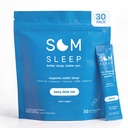 Som Sleep, Calm Sleep Powder Drink Mix, 3mg Μελατονίνη, Μαγνήσιο, Βιταμίνη Β6, L-Θεανίνη & GABA – Vegan, Keto Friendly – Zero Sugar Berry, 30-Pack