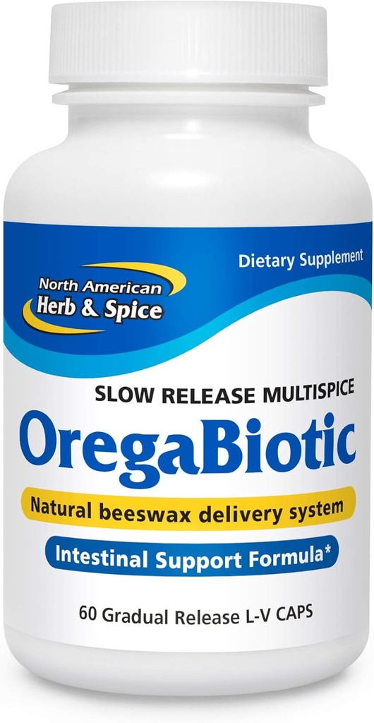 North American Herb & Spice Oregaviotic - 60 κάψουλες - ανοσοποιητικό σύστημα & Digestive Υποστήριξη - Hair, Skin & Nail Health - Black Seed Oil, Cumin Oil, Oregano Oil, Sage Oil - Non-GMO - 30 Total Servings