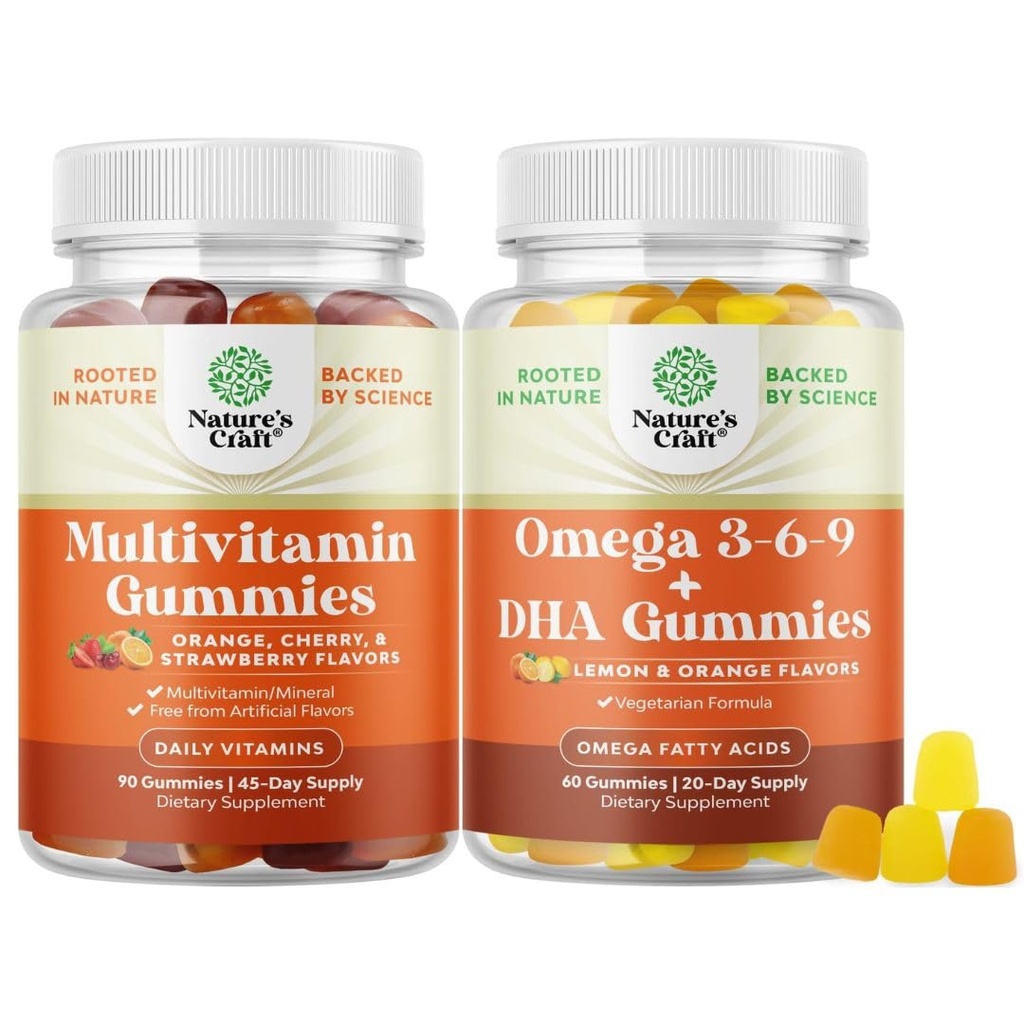 Δέσμη πολυβιταμινών Gummies - Haal Multivitamin Gummy με B12 Βιοτίνη Ψευδάργυρος & Βιταμίνη D και χορτοφάγους Ωμέγα 3 6 9 DHA Gummies για την υγεία του εγκεφάλου καρδιά των οστών και κοινή υποστήριξη - Άψογα ψάρια Δωρεάν