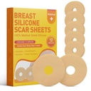 Σιλικόνη Scar Sheets για το στήθος 12 Pack - Ιατρικά φύλλα αφαίρεσης ουλών - Σιλικόνη Φύλλο στήθος Post Surgery Προμήθειες για τη θεραπεία ουλές - Areola Gel κύκλους (3 IN)