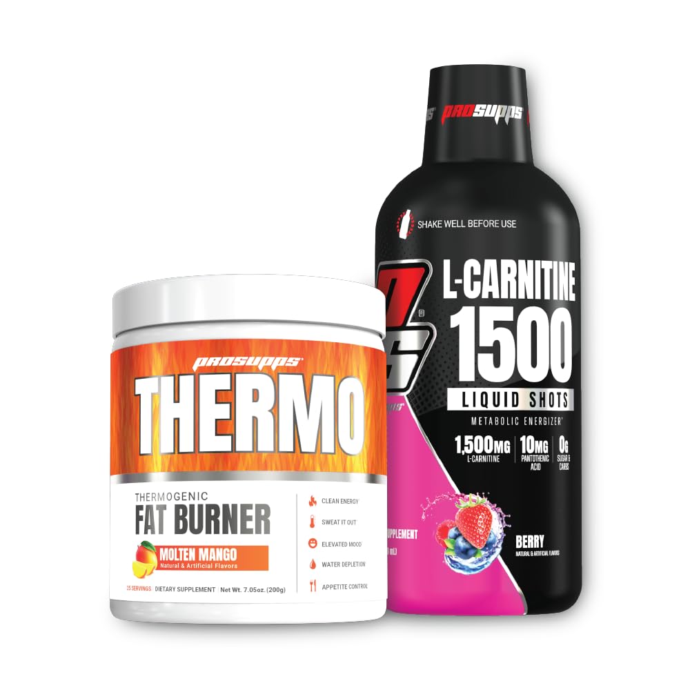 PROSUPPS Θερμο λιπαντικό καύση θερμογόνο σκόνη Molten Mango και 1500 L-καρνιτίνης Berry - Διαχείριση βάρους και προ προπόνηση - Ενέργεια, Mood, Έλεγχος όρεξης