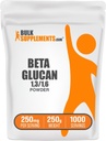 BulkSupplements.com Beta Glucan Powder - 1,3/1,6, Beta Glucan Supplement - Vegan & Gluten Free Supplement, 250mg per Serving, 250g (8,8 oz) (Pack of 1)