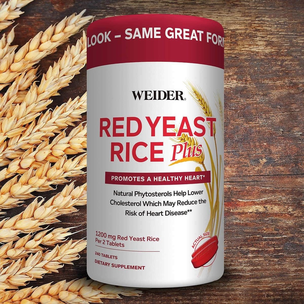 Red Yeast Rice Plus 1200 mg, 240 δισκία Φυτικές φυτοστερόλες 850 mg. ανά Σερβίρισμα.