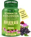 Echinacea Goldenseal Κάψουλες - 10 σε 1 Συμπλήρωμα Υποστήριξης Ανοσοποιητικού - 1455mg - Vegan Echinacea Capsules συμπλήρωμα Made with Organic Whole Foods - Βότανο ανοσοποιητικό σύστημα Υποστήριξη - 2 Μήνες Προσφορά