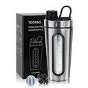 ToOFEEL Shaker Μπουκάλια για πρωτεϊνικά μείγματα 28 oz Ανοξείδωτο ατσάλι με 2 Mixing Ball, δεν μένει κρύο/ζεστό, ορατό παράθυρο Μεταλλικό Shaker Cups, Leakproof, BPA δωρεάν Shaker μπουκάλι