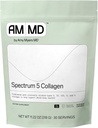 Amy Myers MD Spectrum 5 Collagen Peptides σκόνη - ημερήσιο συμπλήρωμα κολλαγόνου για υγιή μαλλιά, δέρμα & νύχια - για κοινή υποστήριξη, κόκκαλο & ανοσοποιητική υγεία - 30 Σερβίρει