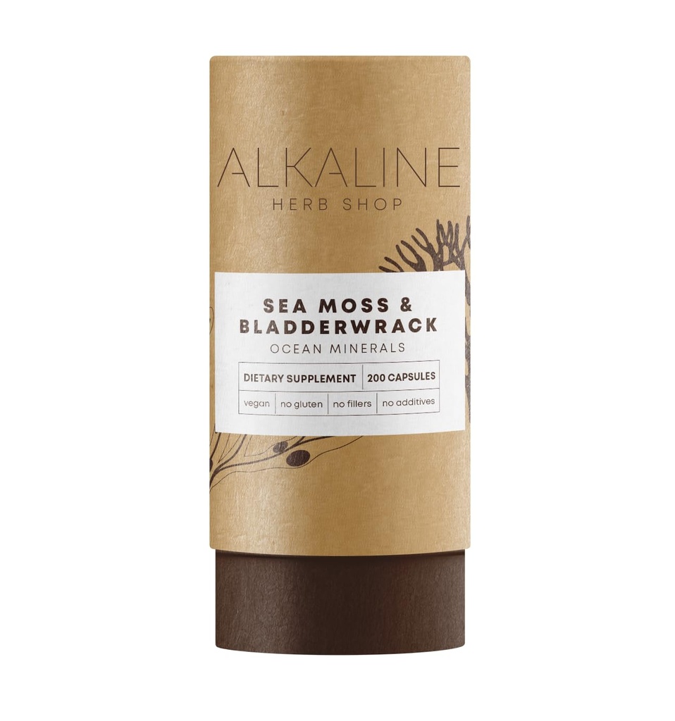 Alkaline Herb Shop Sea Moss & Bladderwrack συμπλήρωμα 200 κάψουλες