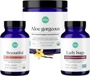 Organic Vegan Collagen, Probiotics, Prebiotics & BeYouTiful Bundle: Aloe Vera - Vanilla Flavor, 20 εξυπηρετούν + 60 Vegan Probiotic Κάψουλες + Hair, Skin, & Nails Support, 60 Vegan Κάψουλες