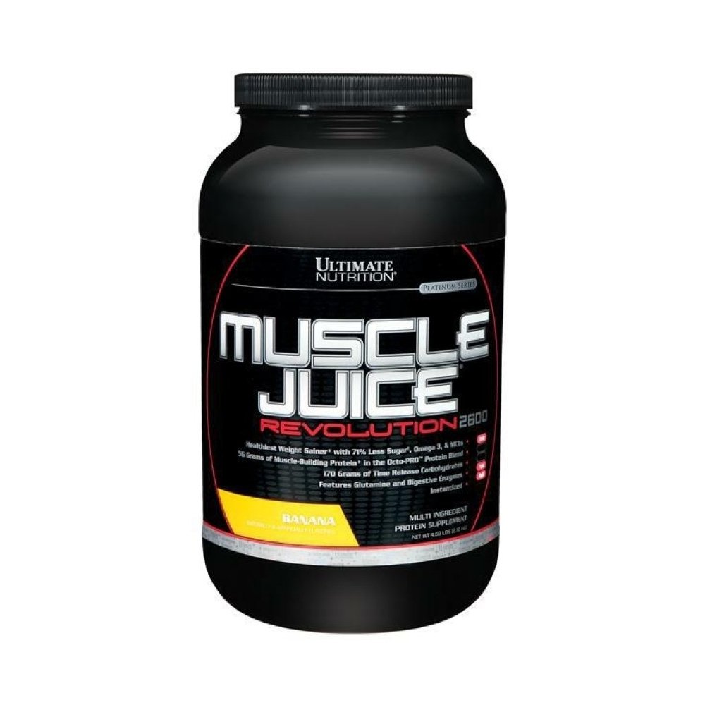 Ultimate Nutrition Mycle Juice Revolution 2600 Weight Gainer, Muscle Recovery with Glutamine, Micellar Casein and Time Release Complex Carbohydrates, Banana Protein Powder, 4.69 Λίρες