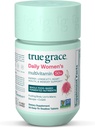 True Grace Daily Women’s Multivitamin 50+ - 60 Easy-to-Swallow Tablets - Ανοσοποιητική, Ενέργεια, Μακροζωία & Μνήμη Υποστήριξη - Vegan - Γλουτένη, Σόγια & Σιδήρου Δωρεάν - 30 Σερβιέτες