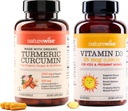 NatureWise Κουρκουμίνη Turmeric 750mg & Βιταμίνη D3 1000iu για το Joint, Οστό, Ανοσοποιητική Υποστήριξη [90 Count, 360 Count]