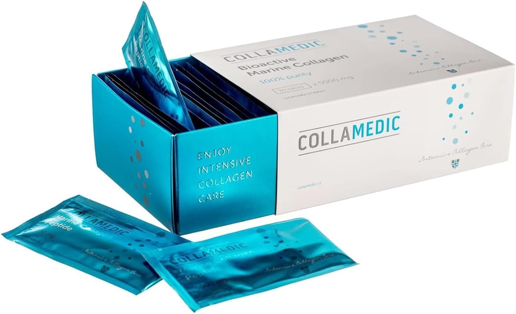 Pure Wild-Caught Hydrolyzed Marine Collagen - Φυσικό συμπλήρωμα πρωτεϊνών για το δέρμα, τα μαλλιά, τα νύχια - Φόρμουλα κατά της γήρανσης, μη GMO, χωρίς γλουτένη, 1-Month Supply, 5000 mg, 30 Sachets