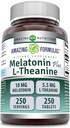 Amazing Formulas Melatonin Plus L- Theanine 10 mg Tablets Supplement 