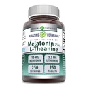 Amazing Formulas Melatonin Plus L- Theanine 10 mg Tablets Supplement 