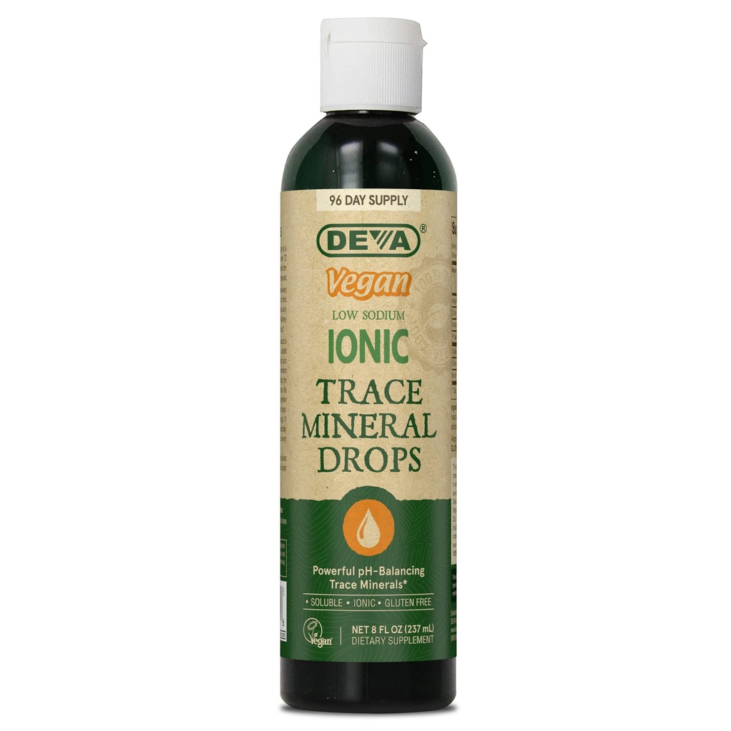 DEVA Vegan ιωνικές σταγόνες μετάλλων, χαμηλό νάτριο, εξισορρόπηση pH, 96-Ημέρα προσφοράς, 8 Fl Oz