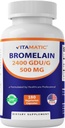 Vitamatic Bromelain Συμπλήρωμα 500mg – 2400 GDU/g – 180 Καψάκια