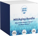 Layer Origin MitiAging Bundle, Anti-Aging 2-Bottle Pack: Gut Biome Restore και Mitochondria Revive - Boost Cellular Health Φυσικά, 30 ημέρες προσφοράς